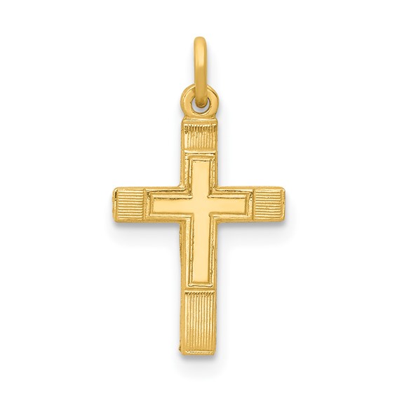 14kt Yellow Gold Small 1/2in Cross Charm