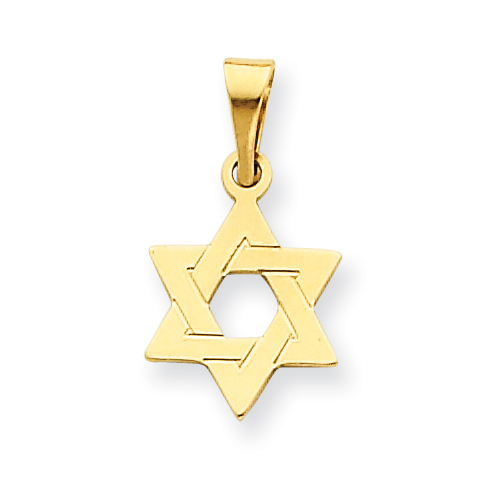 14kt Yellow Gold 7/16in Star of David Pendant