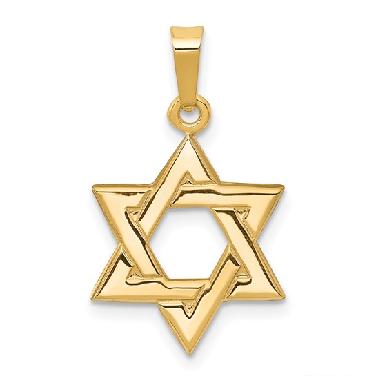 14kt Yellow Gold 5/8in Star of David Charm
