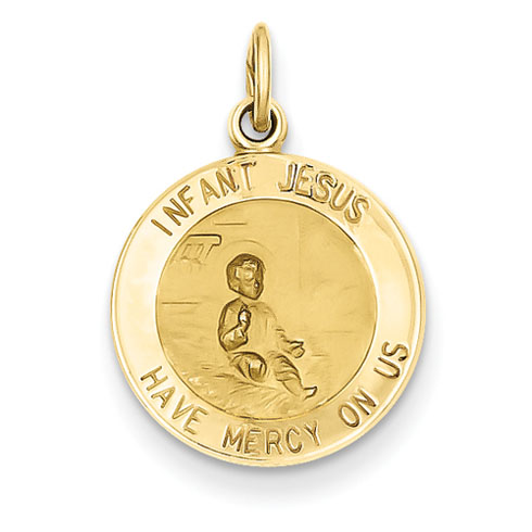 14kt 9/16in Infant Jesus Medal Charm