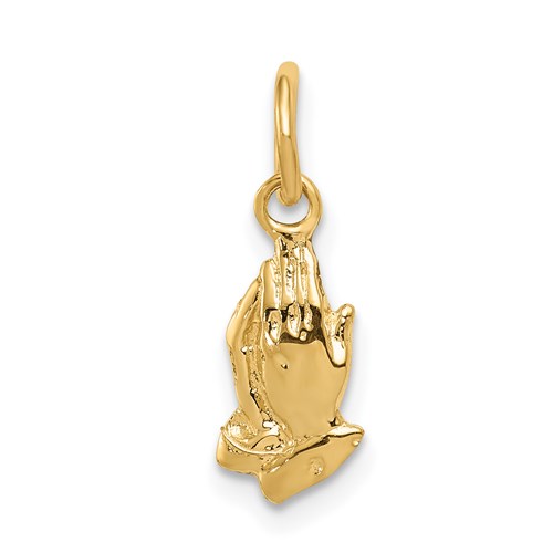 14kt Yellow Gold 7/16in Praying Hands Charm