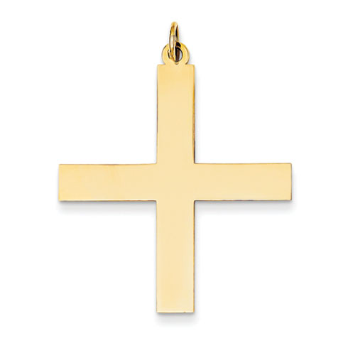 14kt Yellow Gold 1 1/4in Greek Cross Pendant
