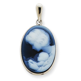 14kt White Gold New Arrival Cameo Pendant