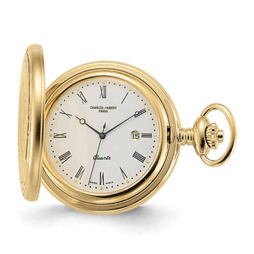 Charles Hubert Gold-plated Pocket Watch with Date #3675