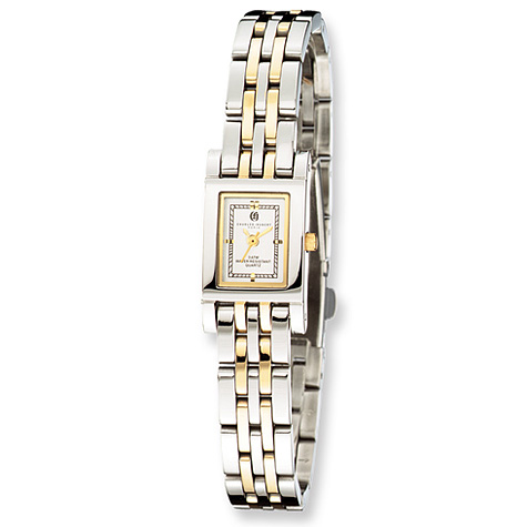 Charles Hubert Two-tone Stainless Steel Watch Rectangular Dial