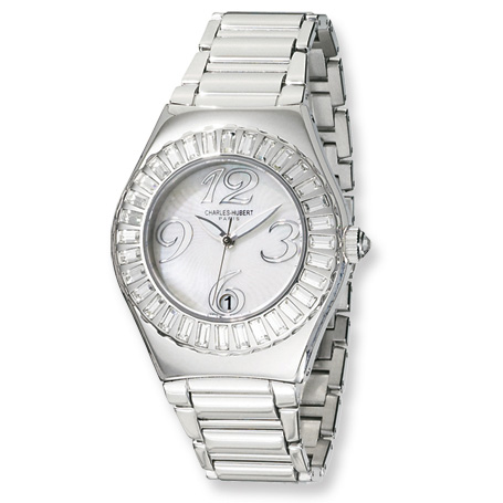 Mens Charles Hubert Stainless Steel Silver Dial Watch