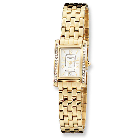 Ladies Charles Hubert Gold-plated Brass Watch with Swarovski Crystal