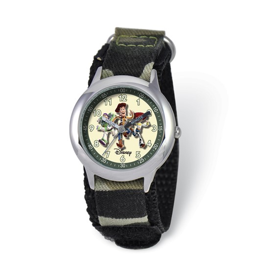 Disney Toy Story Kids Camo Velcro Band Time Teacher Watch