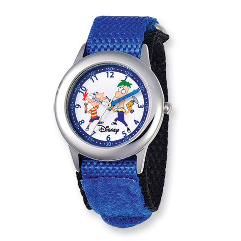 Disney Phineas and Ferb Perry Watch with Velcro Band Gift Idea ~ 260402-WH 1063 perry-the-platypus-watch-v0-  main image 2