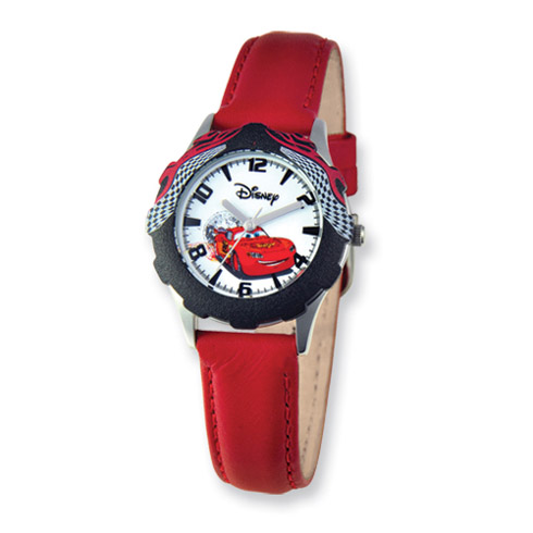 Disney Cars 2 Red Leather Band Tween Collection Watch