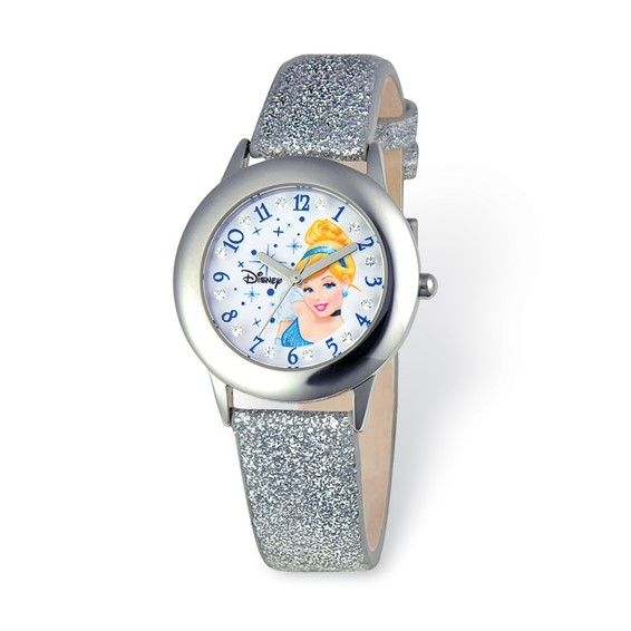Disney Princess Cinderella Glitz Silver Band Tween Watch