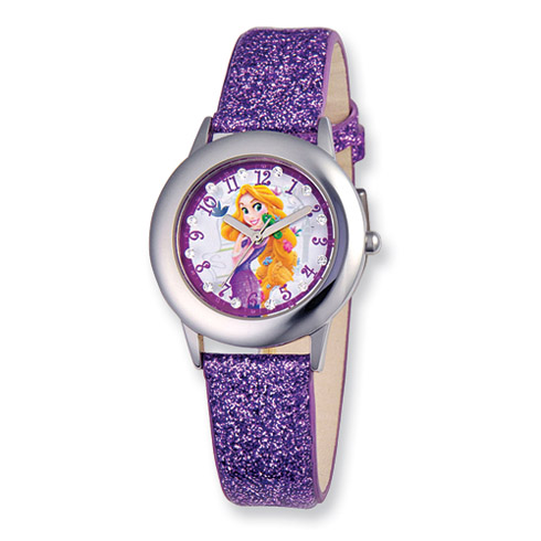 Disney Princess Rapunzel Glitz Purple Band Tween Watch