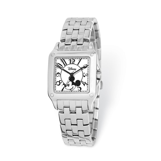 Alloy Stainless Steel Square Dial Mickey Mouse Watch