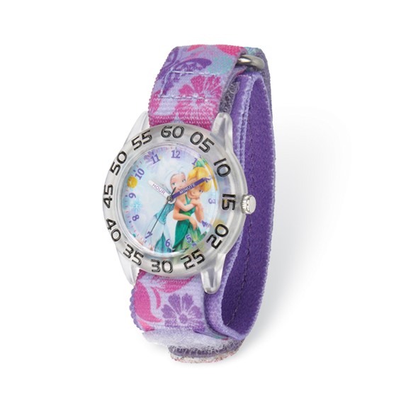Periwinkle and Tinker Bell Purple Velcro Acrylic Time Teacher Watch