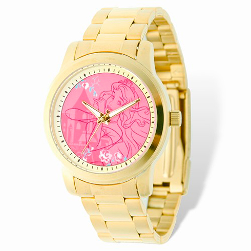 Sleeping Beauty Gold-tone Stainless Steel Pink Dial Watch