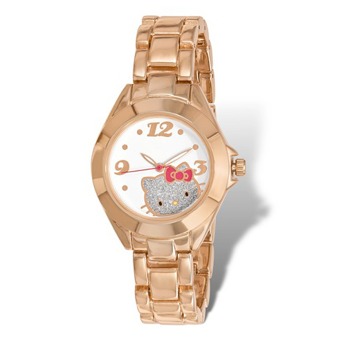 Hello Kitty Rose Gold-tone Glitter Watch