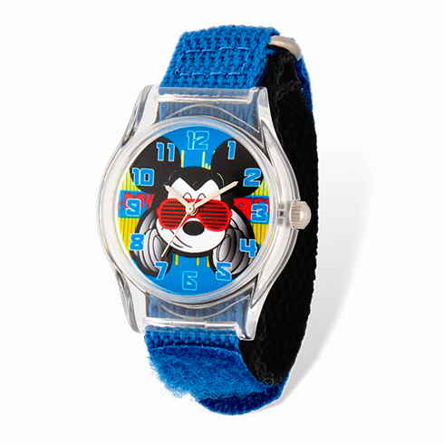 Mickey Mouse Sunglasses Blue Nylon Strap Watch
