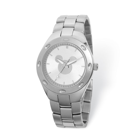 Mickey Mouse Men's Silhouette Stainless Steel Silver Dial Watch