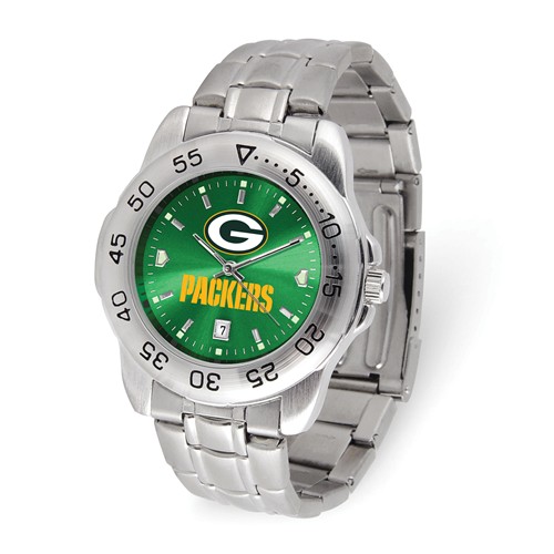 Game Time Green Bay Packers Sport Steel Watch