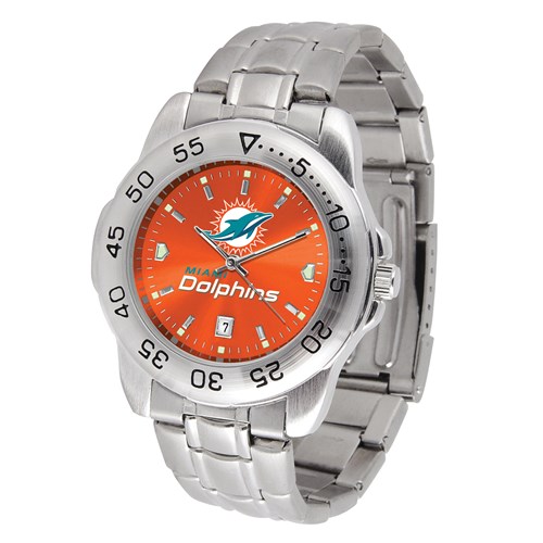 Game Time Miami Dolphins Sport Steel Watch