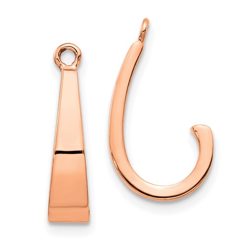 14k Rose Gold J-Hoop Earring Jackets