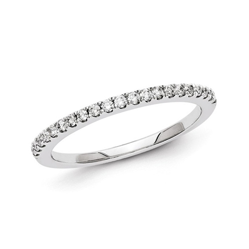 14kt White Gold 1/5 ct Diamond Wedding Band