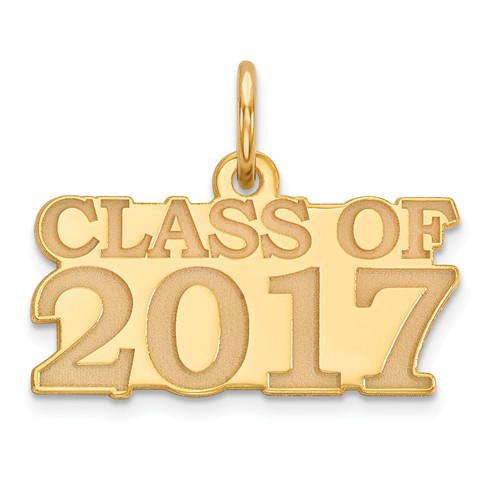 14kt Yellow Gold Class of 2017 Charm