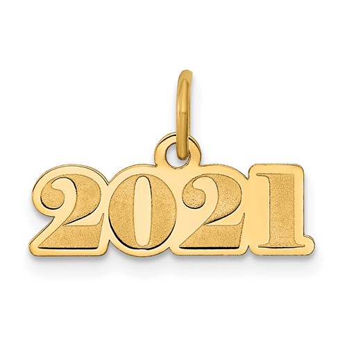 14k Yellow Gold Classic Graduation 2021 Charm