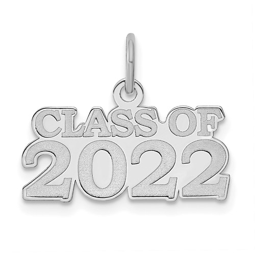 14k White Gold Classic Class of 2022 Charm