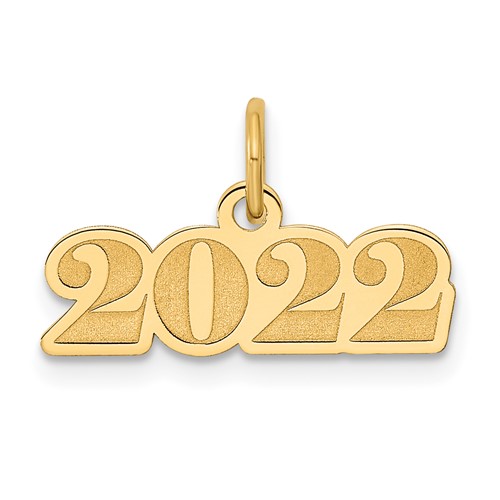 14k Yellow Gold Classic Graduation 2022 Charm