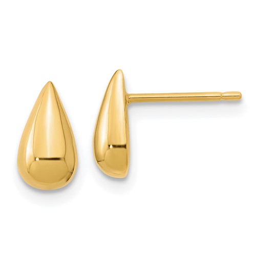 14k Yellow Gold Tiny Teardrop Earrings