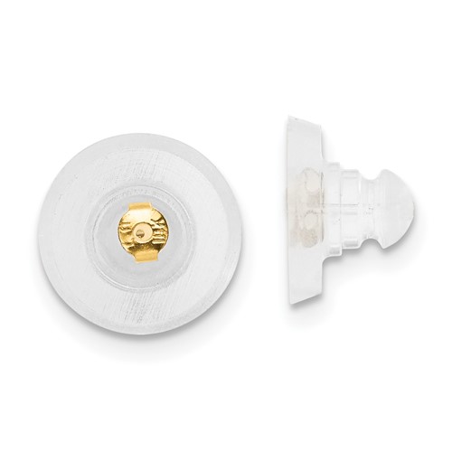 14kt Yellow Gold Silicone Earring Back Disk 1 Pair