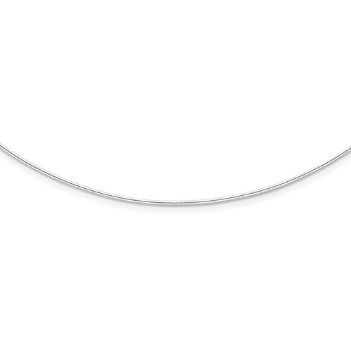 Sterling Silver Very Slender Neckwire Necklace 16in