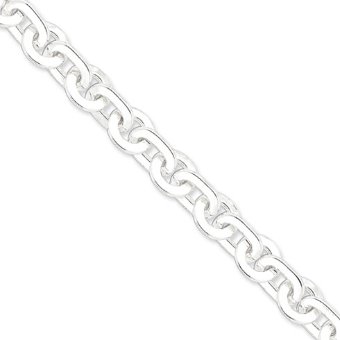 Sterling Silver 7.75in Polished Fancy Link Toggle Bracelet