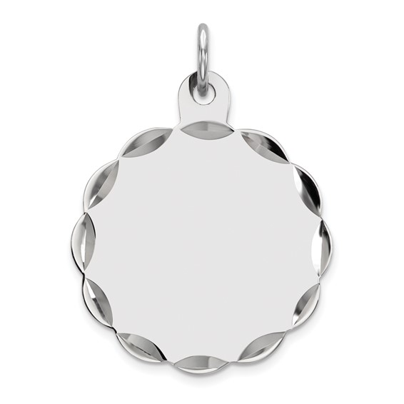 Sterling Silver 3/4in Engravable Disc Charm