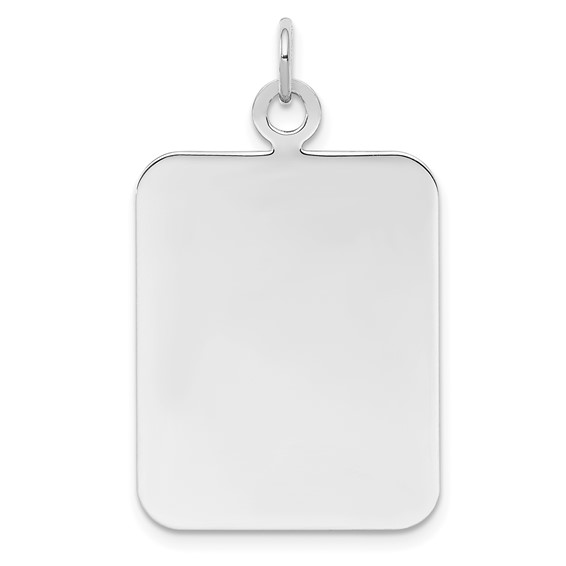Sterling Silver 1in Engravable Rectangle Charm