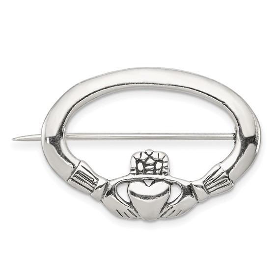 Sterling Silver Claddagh Pin
