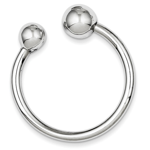 Sterling Silver Italian Key Ring with Balls