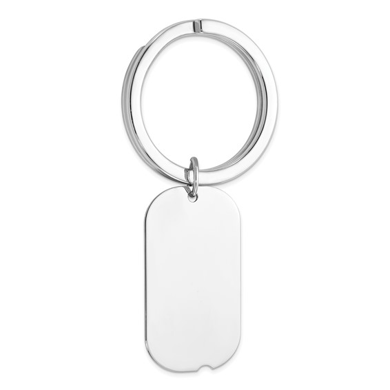 Sterling Silver Dog Tag Key Chain