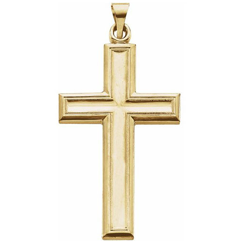 14kt Yellow Gold 1 1/2in Cross Pendant