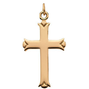 Yellow Gold Filled 1in Cross
