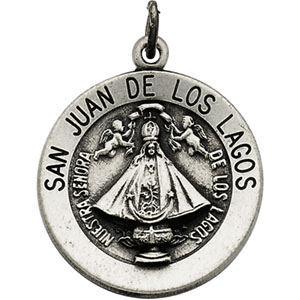 Sterling Silver San Juan de Los Lagos Medal 18.5mm