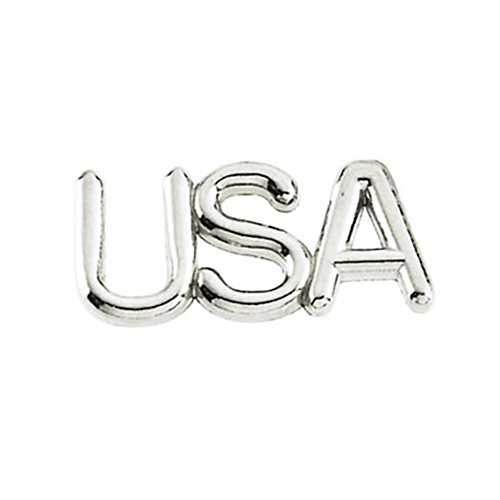 14k White Gold USA Lapel Pin