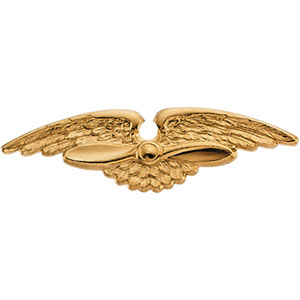 14k Gold Military Lapel Pin 6.5x23.5mm