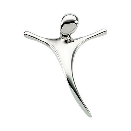 Sterling Silver Large 1 5/8in Abstract Crucifix