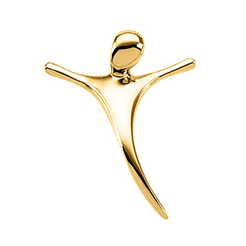 14kt Yellow Gold 1 5/8in Abstract Crucifix