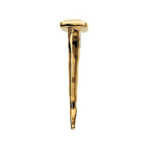 14kt Yellow Gold 1in Religious Nail Pendant