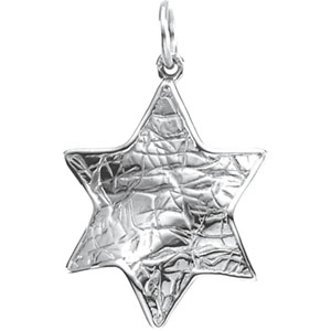 Textured Star of David 3/4in - Sterling Silver
