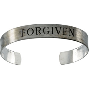 Sterling Silver Antiqued Forgiven Cuff Bracelet