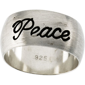 Peace Ring Sterling Silver